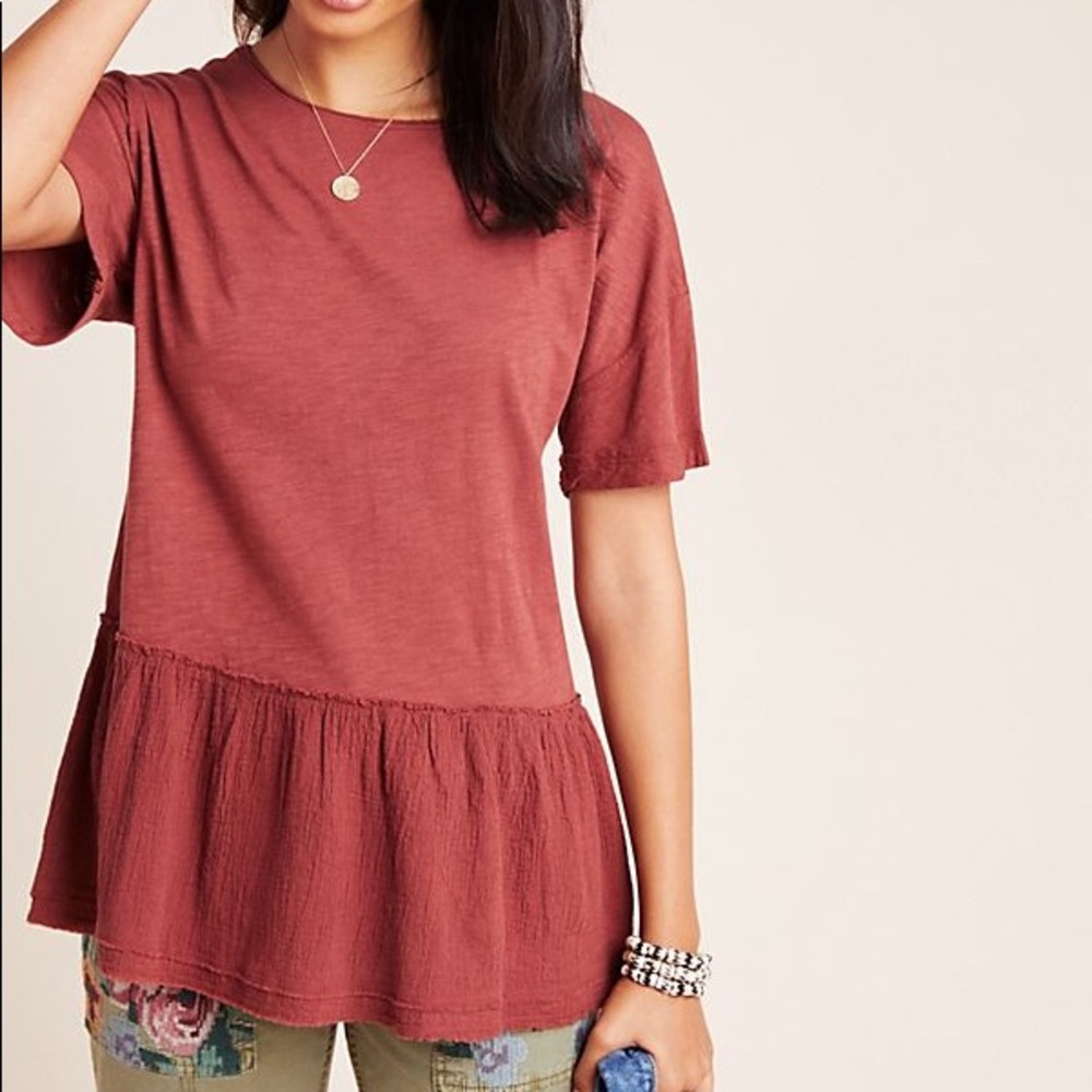 Antropologie Essie tunic with peplum hem